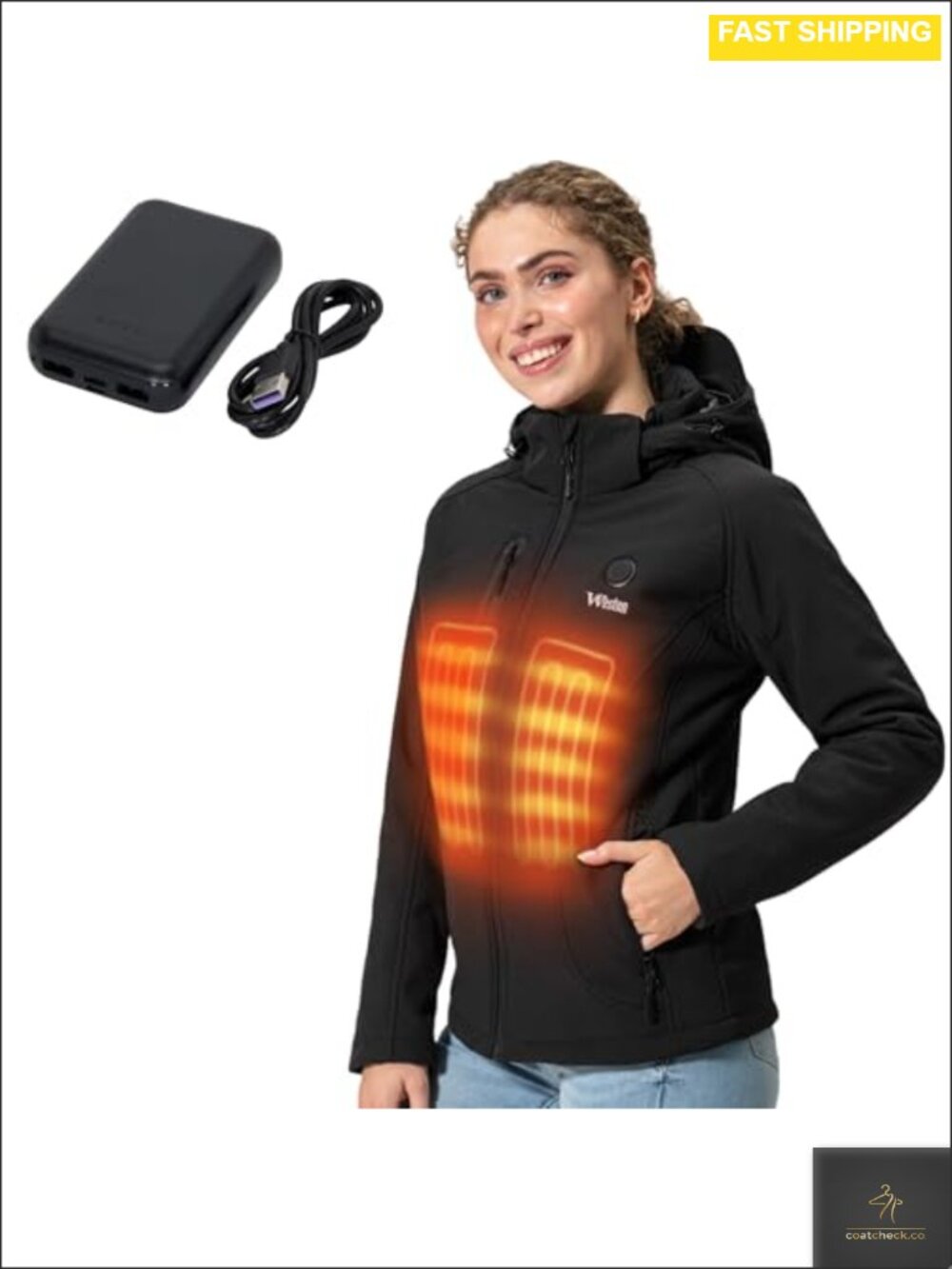Weston Heated Coat 4-Zone Electric Jacket 7.4V Rechargeable Winter